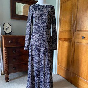 Tadashi Shoji navy lace gown size 4